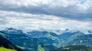 Das Karwendel-Gebirge.