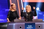 Die Kandidatinnen des Teams "Parkett": Musicalstar Ute Lemper (l.) und Profi-T&auml;nzerin Isabel Edvardsson (r.).