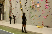 Michael, Juliana, Max and CeCe go rock climbing.