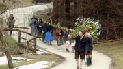 Auf dem Weg zur Palmweihe.