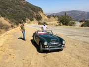 Ant Anstead and Mike Brewer looking over Austin Healey.