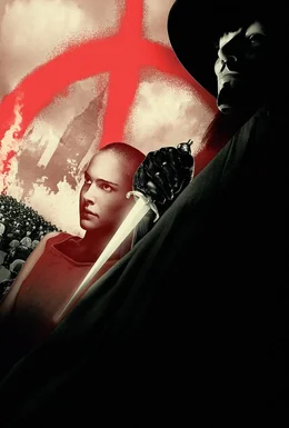Vendetta (Hugo Weaving, r.) ist ein maskierter Freiheitsk&auml;mpfer, der es sich zum Ziel gesetzt hat, das Regime des Kanzlers zu beenden! Bei einem seiner Angriffe ger&auml;t er in Bedr&auml;ngnis, doch Evey (Natalie Portman, l.) kann ihn vor dem Schlimmsten bewahren...