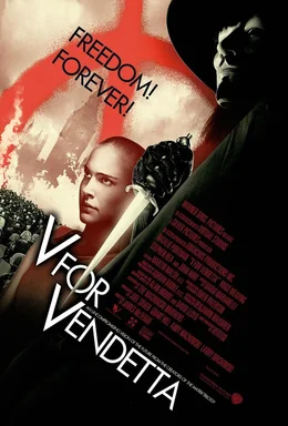 Vendetta (Hugo Weaving, r.) ist ein maskierter Freiheitsk&auml;mpfer, der im Kampf gegen einen autorit&auml;ren Staat seine pers&ouml;nliche Rache verfolgt und gleichzeitig einen gesellschaftlichen sowie politischen Umsturz vorbereitet. Evey (Natalie Portman, l.) kommt ihm dabei gerade recht ...
