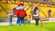 (v.l.) Tierpfleger Karl, Benjamin, Otto und Zoodirektor Tierlieb.