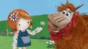 Lily findet: „Die Blume sieht aus wie eine fluffige Flocke, Barne.“ Lily findet: „Die Blume sieht aus wie eine fluffige Flocke, Barne.“
