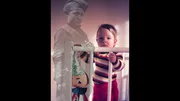 Fotomontage wie Kriegerinnerungen die &auml;ltere Generation belasten.