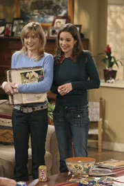 Dress" - When Cheryl offers Dana the use of her wedding gown, Jim and Andy try to cover up the fact that the dress was destroyed in a fiery sports celebration years ago, on "According to Jim," TUESDAY, FEBRUARY 22 (9:19-10:00 p.m., ET), on the ABC Television Network. (ABC/MICHAEL ANSELL) COURTNEY THORNE-SMITH, KIMBERLY WILLIAMS-PAISLEY