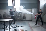 Bob Callahan (Jon Hamm, l.); Jerry Pierce (Jeremy Renner, r.)
