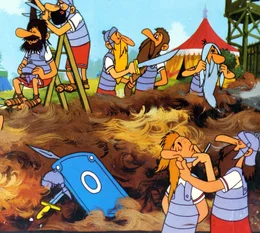 Miraculix hat den R&ouml;mern gar nicht seinen geheimen Zaubertrank gebr&auml;ut, sondern ein blitzschnelles Haarwuchsmittel.