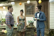 Mitchell (John Cena), Kayla (Geraldine Viswanathan), Connor (Miles Robbins)