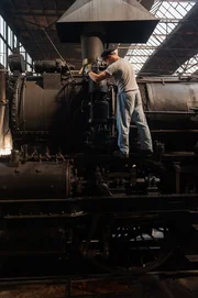 Eisenbahnmuseum Heizhaus Strasshof, Wartung der Lok.