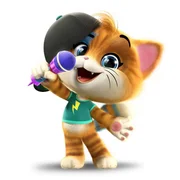 Der aufgeweckte kleine Kater Lampo liebt es, zu singen und zu tanzen.