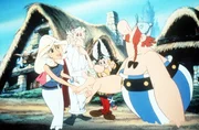 Obelix (re.) verliebt sich unsterblich in die wundersch&ouml;ne Falbala (li.)