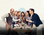 v.li.: Stephan (Christoph Maria Herbst), Elisabeth (Caroline Peters), Ren&eacute; (Justus von Dohn&aacute;nyi), Dorothea (Iris Berben), Anna (Janina Uhse), Thomas (Florian David Fitz).