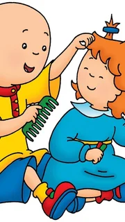 Caillou (li.) muss manchmal Kinderm&auml;dchen f&uuml;r seine Schwester Rosie spielen.