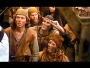 Szene mit John Cleese (hinten, re.) und Eric Idle (li.).