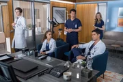 V.l.: Dr. Shaun Murphy (Freddie Highmore), Dr. Claire Browne (Antonia Thomas), Dr. Alex Park (Will Yun Lee), Dr. Jared Kalu (Chuku Modu) und Dr. Morgan Reznick (Fiona Gubelmann)