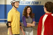 "Die Goldbergs", "Das Casting." Adam und Emmy sind Riesenfans der Gameshow 'Double Dare'. Als die Showproduzenten Kandidaten in der Schule suchen, geht f&uuml;r die beiden ein Traum in Erf&uuml;llung. Doch schon bald wird Adam klar, dass er mit Emmy nicht gewinnen kann. Er bittet seinen Gro&szlig;vater darum, mit ihm bei den Vorausscheidungen teilzunehmen. Und Beverly bekommt in der Zwischenzeit einen Crashkurs in American Football. Im Bild (v.li.): Froy Gutierrez (Ben), Stephanie Katherine Grant (Emmy Mirsky), Sean Giambrone (Adam Goldberg).