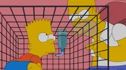 Homer (r.) ist sauer auf Bart (l.) und sperrt ihn deshalb in einen Hasenk&auml;fig ein. Doch Bart l&auml;sst sich das nicht gefallen und plant einen Rachefeldzug ...