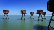Drone shot of offshore structure