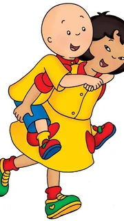 Caillou (li.) freut sich immer sehr, wenn er Freundin Sarah trifft.