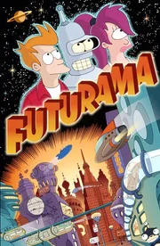 Fry (l.) erkundet mit seinen Freunden Leela (r.) und Roboter Bender (M.) die unendlichen Weiten des Universums.
