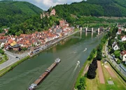 Der Neckar bei Hirschhorn im Odenwald.