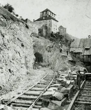 Bau Schattenburgtunnel.