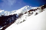 Almh&uuml;tte im Schnee.