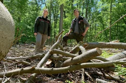 Tina Baumann, Leiterin Stadtforst Frankfurt und Lars Eckert, Revierf&ouml;rster Stadtforst Frankfurt.