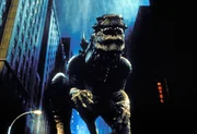 Bei den franz&ouml;sischen Atombombentests im Muroroa-Atoll ist ein Reptil zu einem gigantischen Koloss mutiert: Godzilla! Umgehend begibt sich das Tier nach Manhattan ...