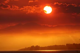 Sonnenuntergang auf Bruny Island.
