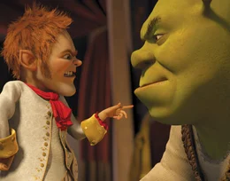 Bald erkennt Shrek (r.), dass es keine gute Idee war, sich auf einen Pakt mit dem hinterlistigen Rumpelstilzchen einzulassen ...