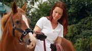 Sandra Schneider mit "Snykers"