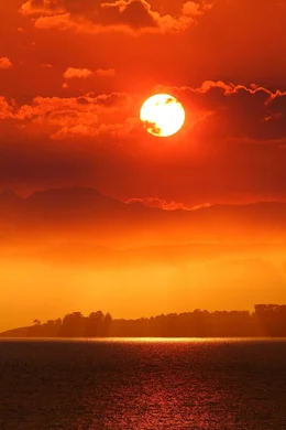 Sonnenuntergang auf Bruny Island.