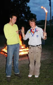 Willi und der Stammesf&uuml;hrer Andi und dem Pfadfindergru&szlig;!