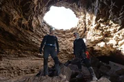 L-R: Steve Backshall, Hala Alwagdani