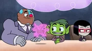 v.li.: Cyborg, Beast Boy, Raven