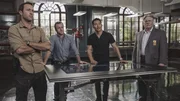 L-R: Steve McGarrett (Alex O'Loughlin), Danny "Danno" Williams (Scott Caan),Chin Ho Kelly (Daniel Dae Kim) and Harry Brown (William Forsythe)