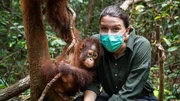 Waldschule f&uuml;r Waisen: In der Auffangstation lernen junge Orang-Utans t&auml;glich, welche Pflanzen essbar sind, wie man Nester baut und an Termiten kommt &ndash; F&auml;higkeiten, die &uuml;ber ihr &Uuml;berleben entscheiden.