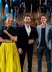 V.l.: Carla Hall, Jozef Youssef und James Phelps
