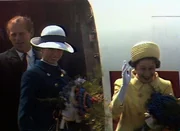 K&ouml;nigin Elizabeth II - kurz vor der Abreise am 10. Mai 1969 vom Flughafen Schwechat.
