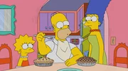 (v.l.n.r.) Lisa; Homer; Marge
