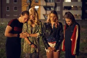 (v.l.n.r.) Dennis P&uuml;tz (Anselm Ferdinand Bresgott); Silvia P&uuml;tz (Milena Drei&szlig;ig); Nicole P&uuml;tz (Hanna Pla&szlig;); Tiffany P&uuml;tz (Vivien Sczesny)