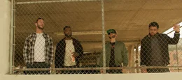 Das n&auml;chste Ziel fest im Blick: Ex-Str&auml;fling Ray (Pablo Schreiber, links) und seine Gangster-Crew (Curtis &bdquo;50 Cent&ldquo; Jackson, Evan Jones und O&rsquo;Shea Jackson).