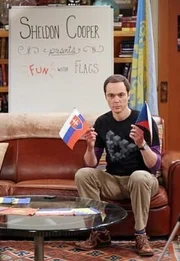 Ganz sch&ouml;n gemein: Sheldon (Jim Parsons) plant Rache an Amy zu nehmen. Das beste Mittel dazu? Ihre gemeinsame Sendung "Spa&szlig; mit Flaggen".