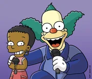 Beim Gesangswettbewerb: Lisa (l.) und Krusty (r.) ...