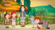Brock und die Ziege haben von einem seltsamen Sud getrunken. Jetzt verhalten sie sich komisch.