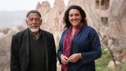 Bettany Hughes and &Ouml;mer Sekban in Cappadocia, Turkey
