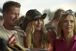 l-r: Bertie (Til Schweiger), M&uuml;cke (Luna Schweiger), Uschi (Tina Ruland)